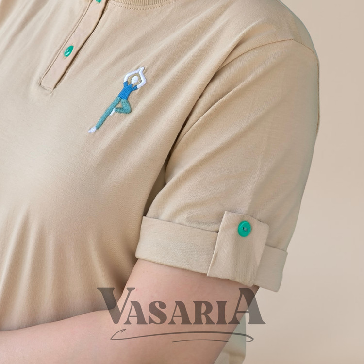 تی شرت طرح یوگا (کرم)